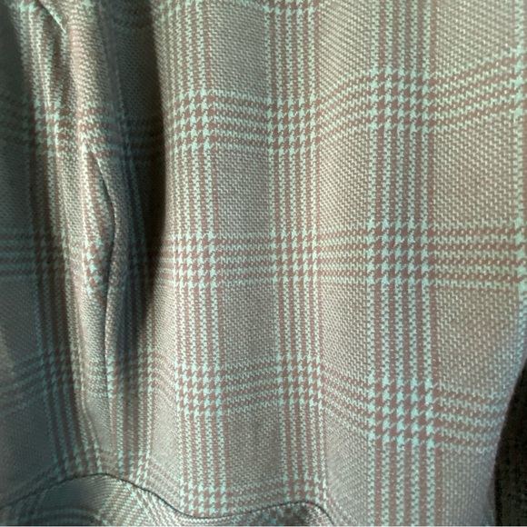 Modcloth State Of Grace Fit Flare Green Plaid Soft Swing Knee Length Dress SZ 1X - Picture 14 of 16